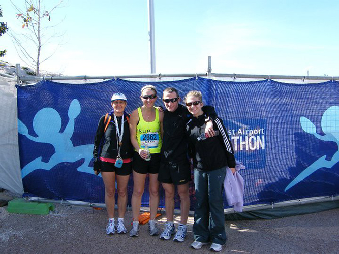 The family that runs together has fun together! from left Brenda Kerr, Suzie Keem, Barry Keem and Anita Keem
