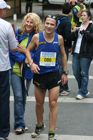 Barry just after winning  the 6ft Track Marathon 2008