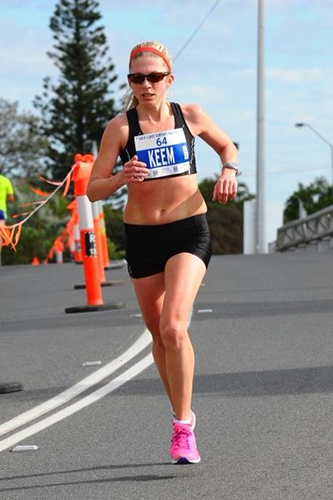 Anita Keem doing her thing on the Gold Coast Marathon 2013